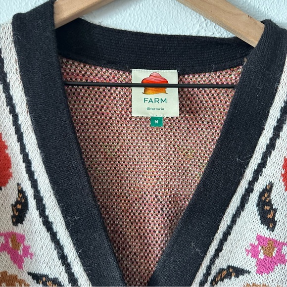 Farm RIO Sand Palms Paradise knit cardigan size medium - Picture 4 of 9
